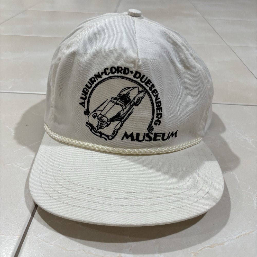 Vintage Auburn Cord Duesenberg Automobile Car Museum Snapback Hat Trucker Rope